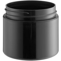 2 oz. Black Double Wall Straight Base Polypropylene Customizable Cannabis Jar - 660/Case
