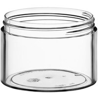 8 oz. Clear Thick Wall Polystyrene Cannabis Jar
