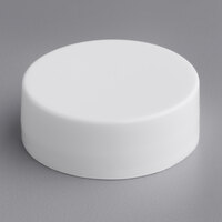 33/400 White Continuous Thread Flat Lid with Foam Liner