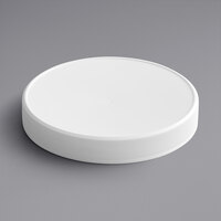 120/400 White Continuous Thread Flat Lid with Foam Liner