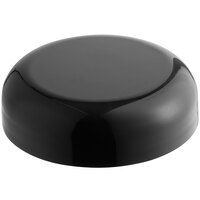 58/400 Black Continuous Thread Dome Lid with Foam Liner