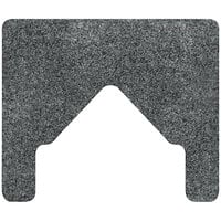 WizKid Bull Nose FMB-GR Gray Antimicrobial Urinal Mat - 12/Case