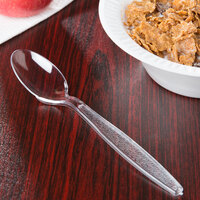 Visions Clear Heavy Weight Plastic Teaspoon - Case of 1000