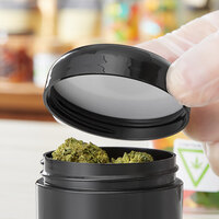 58/400 Black Continuous Thread Dome Customizable Lid with Foam Liner - 1050/Case