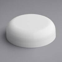 58/400 White Continuous Thread Dome Lid with Foam Liner