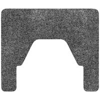 WizKid Square Nose FMS-GR Gray Antimicrobial Urinal Mat - 12/Case