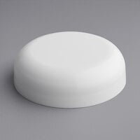 58/400 White Continuous Thread Dome Customizable Lid with Foam Liner - 1050/Case