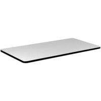 Correll 30" x 60" Rectangular Gray Granite Finish Thermal-Fused Laminate Bar & Cafe Table Top
