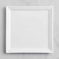Fortessa Fortaluxe Tavola 8" Bright White Square Porcelain Plate - 24/Case