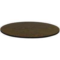 Correll 30 inch Round Walnut Finish Thermal-Fused Laminate Bar & Cafe Table Top