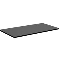 Correll 30 inch x 48 inch Rectangular Black Granite Finish Thermal-Fused Laminate Bar & Cafe Table Top