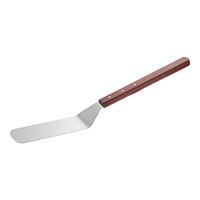 Thunder Group 10" x 3" Solid Turner with Round Blade and Extra-Long Wood Handle