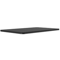 Correll Rectangular Black Granite Finish Thermal-Fused Laminate Bar & Cafe Table Top