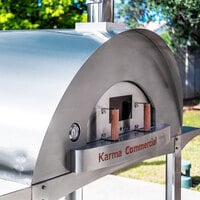 WPPO WKK-04COM Karma 55 Commercial Stainless Steel Wood Fire Outdoor Pizza Oven
