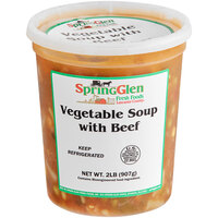 Spring Glen Fresh Foods Vegetable Soup with Beef 2 lb. - 6/Case
