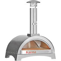 WPPO WKK-01S-304 Karma 25 Stainless Steel Wood Fire Outdoor Pizza Oven with Countertop Base