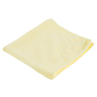 Rubbermaid 1820584 HYGEN Sanitizer Safe 16 inch x 16 inch Yellow Microfiber Cloth - 12/Pack