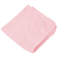 Rubbermaid 1820577 HYGEN Sanitizer Safe 12 inch x 12 inch Pink Microfiber Cloth - 12/Pack