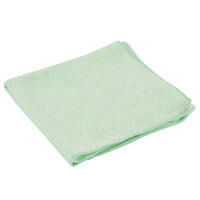 Rubbermaid 1820582 HYGEN Sanitizer Safe 16 inch x 16 inch Green Microfiber Cloth - 12/Pack
