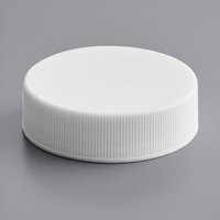38/400 White Ribbed Continuous Thread Cap with Pressure Sensitive Liner