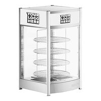 ServIt PDW12D1C 12" Full-Service Pizza Warmer with 4-Shelf Rotating Rack and Customizable Panels