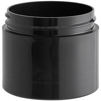2 oz. Black Plastic Thick Wall Cannabis Jar