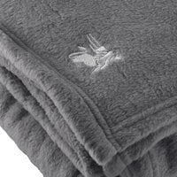Oxford 66 inch x 90 inch Twin Size Charcoal Gray 100% Polyester Fleece Hotel Blanket - 4/Case