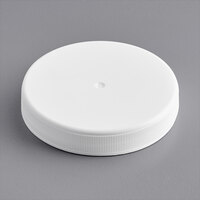 63/400 White Ribbed Plastic Cap with Foam Liner