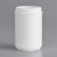 25 oz. White HDPE Plastic Canister