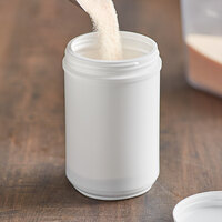 25 oz. White HDPE Plastic Canister