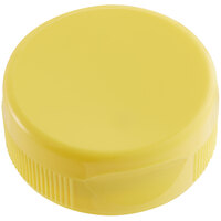38/400 Yellow Plastic Flip Top Lid with Pressure Sensitive Liner