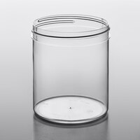 16 oz. Clear Plastic Regular Wall Cannabis Jar