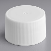 28/410 White Continuous Thread Lid with Foam Liner