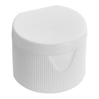 24/410 White Unlined Flip Top Lid