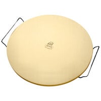 WPPO WKST-15R 15 inch Round Cordierite Pizza Stone with Handles