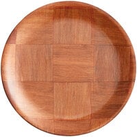 Choice 8 inch Woven Wood Plate - 12/Pack