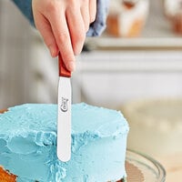 Choice 4 1/2 inch Blade Straight Baking / Icing Spatula with Wood Handle