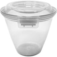 GET Eco-Takeouts 12 oz. Clear Customizable Reusable Side Dish Container with Lid - 24/Case