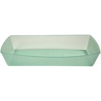 GET Eco-Takeouts Jade Green Customizable Reusable Takeout Rectangular Food Tray 10 inch x 5 1/2 inch x 1 3/4 inch - 24/Case