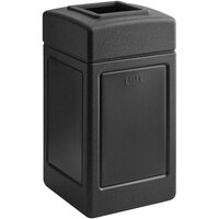 Lavex 42 Gallon Square Black Waste Container