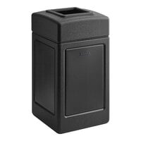 Lavex 42 Gallon Square Black Waste Container