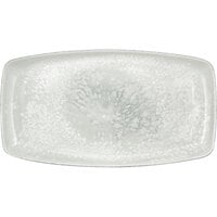 Bauscher by BauscherHepp Smart 14 1/8" x 7 7/8" Salt Rectangle Porcelain Burger Platter - 6/Case