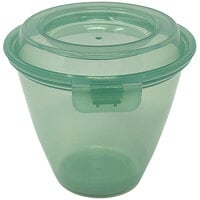 GET Eco-Takeouts 6 oz. Jade Green Customizable Reusable Side Dish Container with Lid - 24/Case