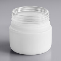 3 oz. White Thick Wall Glass Cannabis Jar