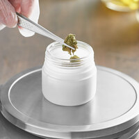 3 oz. White Thick Wall Glass Cannabis Jar