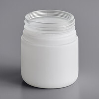 4 oz. White Thick Wall Glass Cannabis Jar