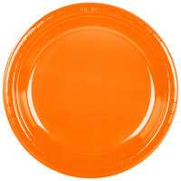 Creative Converting 28191031 10" Sunkissed Orange Plastic Plate - 20/Pack