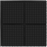M+A Matting Hog Heaven III Comfort 39 7/8 inch x 39 7/8 inch Black Anti-Fatigue Corner Tile 447203100