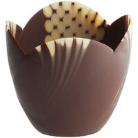 Mona Lisa Medium Marbled Chocolate Tulip Cup - 36/Box