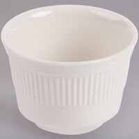 7 oz. Ivory (American White) Embossed Rim China Bouillon Cup - 36/Case